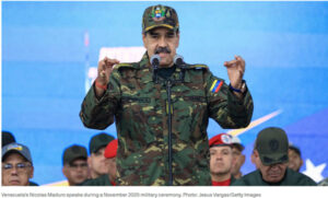 Venezuela's Nicolas Maduro speaks during a November 2025 military ceremony. Photo: Jesus Vargas/Getty Images