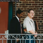 photo showing Aldrich Ames leaving the courthouse after receiving a life sentence (credit: Getty images)