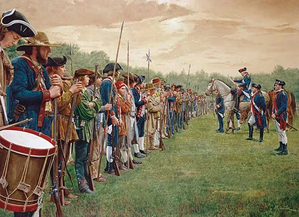 George Washington reading the Declaration of Independence to the troops