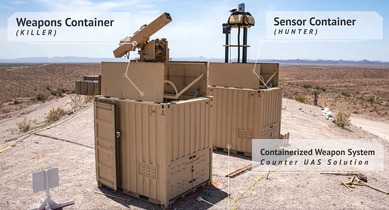 Containerized Weapon System - hunter/killer counter drone system